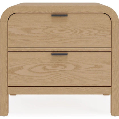 Drayke Two Drawer One Shelf USB-Charging Nightstand