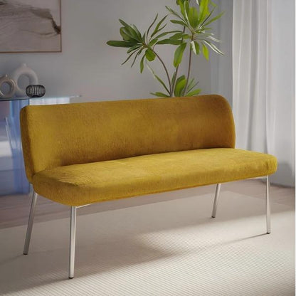 Fomore Chenille-upholstered Dining Bench