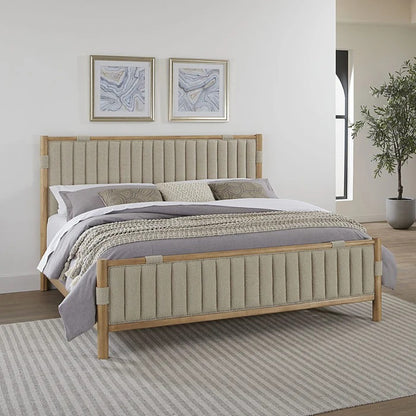 Furan Upholstered Panel Bed
