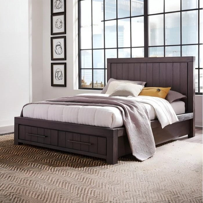 Heathton Two Drawer Wood Storage Bed