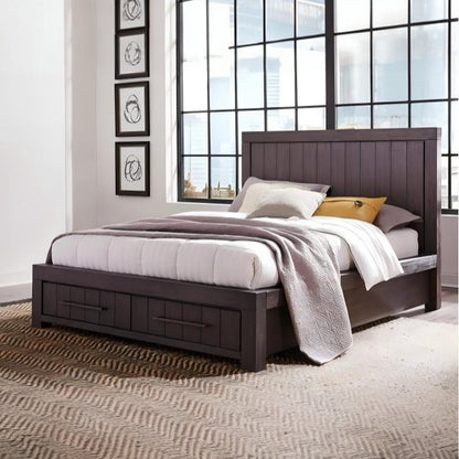 Heathton Two Drawer Wood Storage Bed