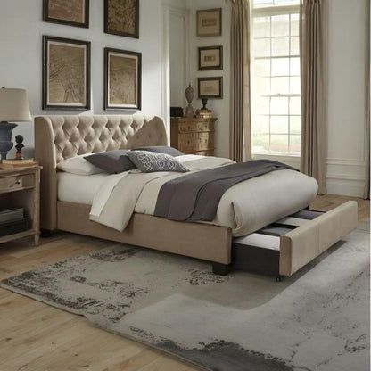 Levin Tufted Footboard Storage Bed