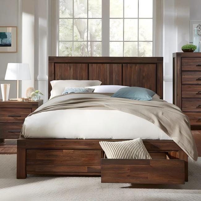 Meadoway Solid Wood Footboard Storage Bed