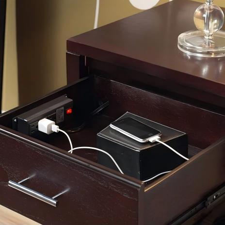 Nevan Charging Station Nightstand