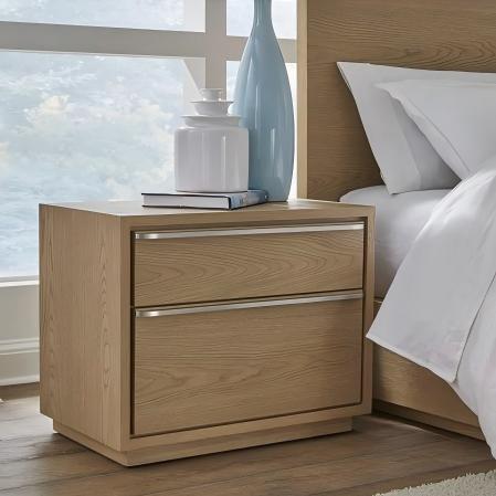 Ondine Two Drawer USB-charging Nightstand