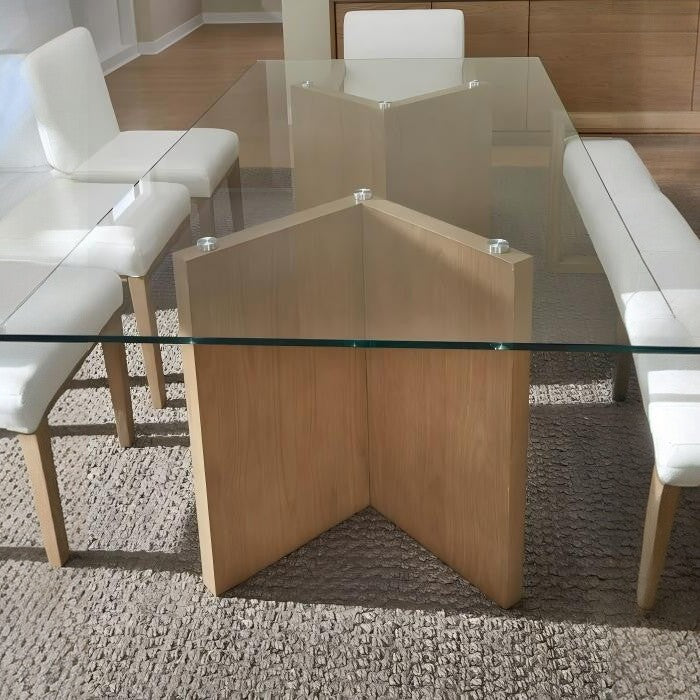 Ondine Glass Top Dining Table