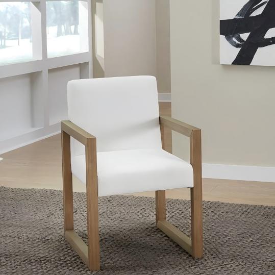 Ondine Sled Leg Upholstered Dining Arm Chair