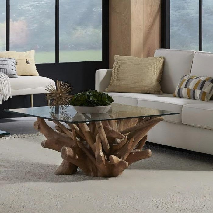 Ondine Solid Teak Root Coffee Table