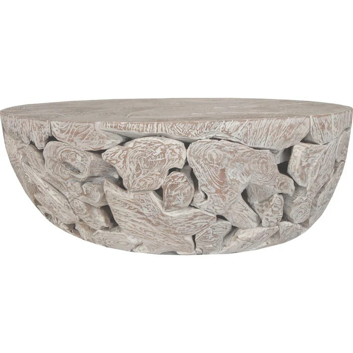 Ondine Teak Slice Solid Wood Coffee Table