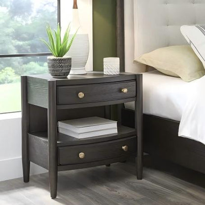 Rockford Two Drawer One Shelf Nightstand