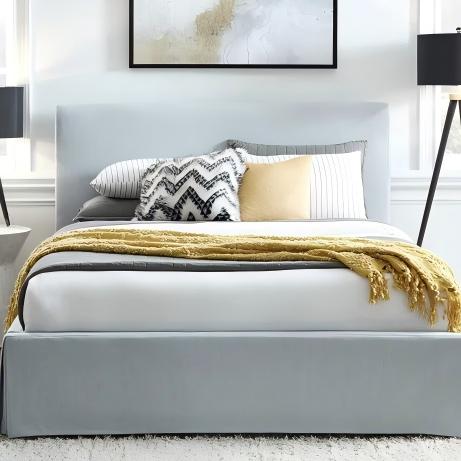 Shelton Skirted Footboard Storage Panel Bed
