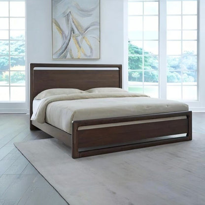 Sola Acacia Wood Platform Bed