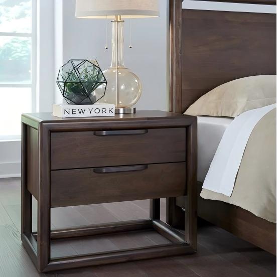 Sola Two Drawer USB-Charging Nightstand