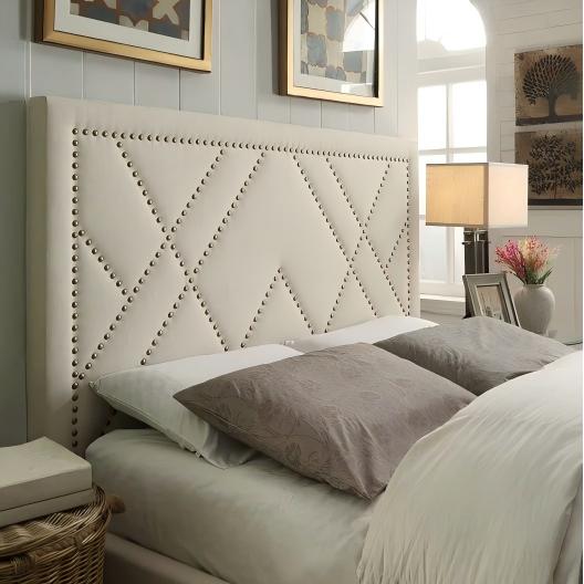 Vian Nailhead Upholstered Headboard