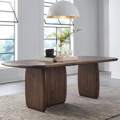 Xolany Wood Pedestal Dining Table