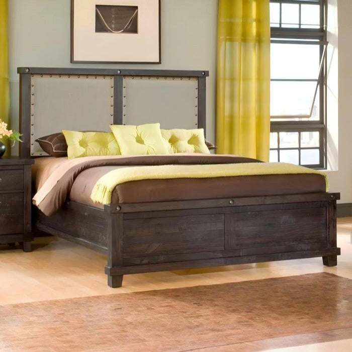 Yosenite Upholstered Wood Panel Bed