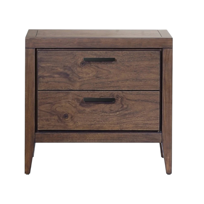 Boraca Two Drawer USB Charging Nightstand