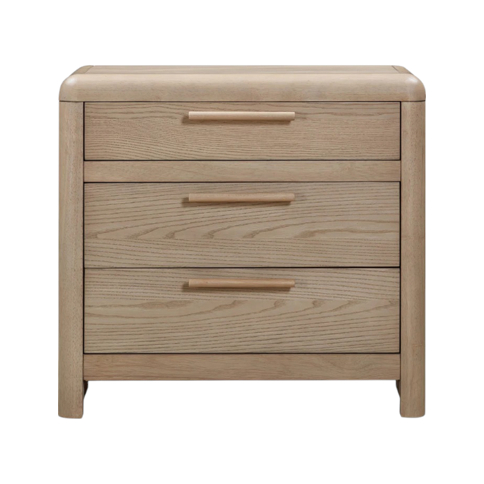 Furan Three Drawer Nightstand