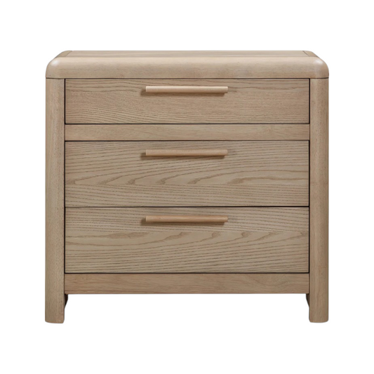 Furan Three Drawer Nightstand