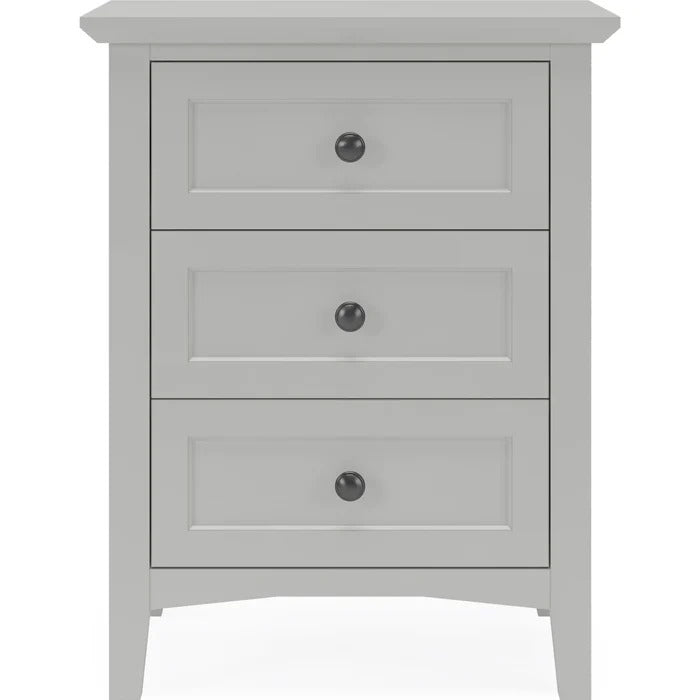 Graciela Three Drawer Nightstand