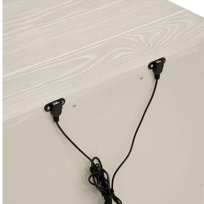 Maxon Three Drawer USB-Charging Nightstand