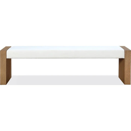 Ondine Slab Leg Upholstered Dining Bench