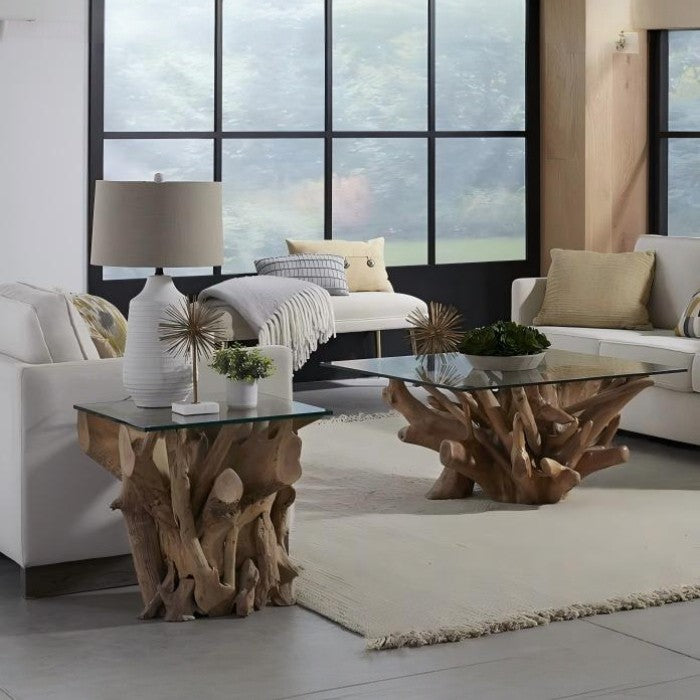 Ondine Solid Teak Root Coffee Table
