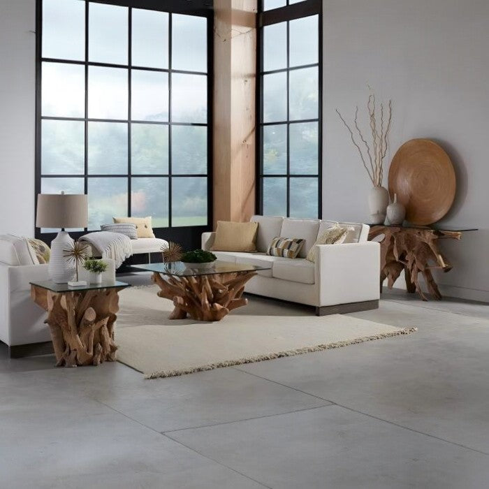 Ondine Solid Teak Root Console Table