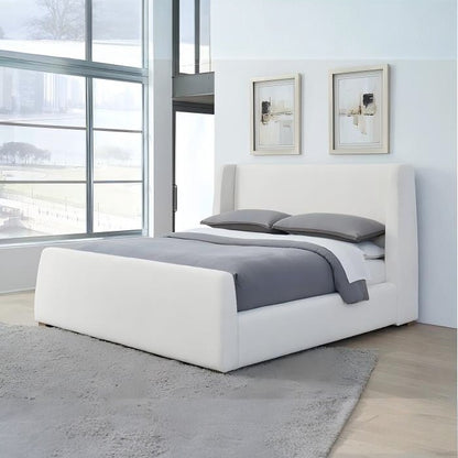 Preslon Upholstered Wingback Platform Bed