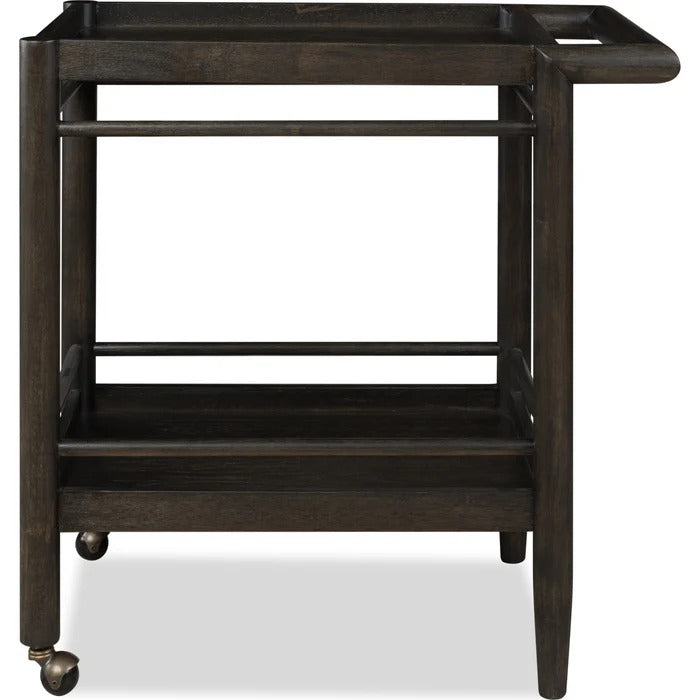 Rockford Two Shelf Rolling Bar Cart