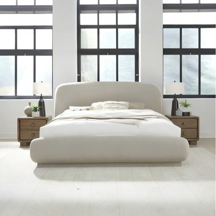 Tirinova Chenille Upholstered Platform Bed