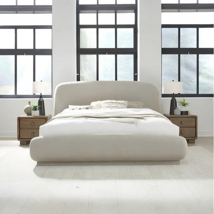 Tirinova Chenille Upholstered Platform Bed