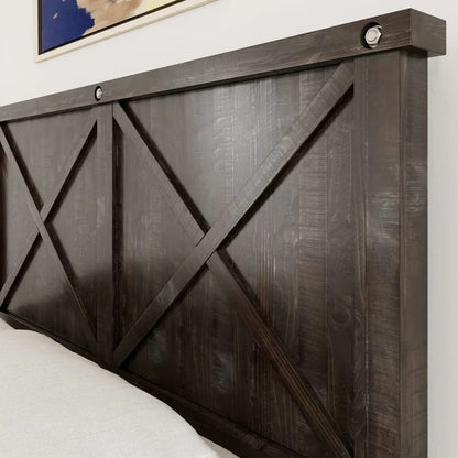 Yosenite Solid Wood Panel Bed