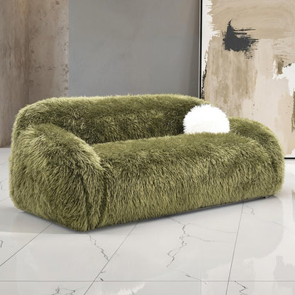 Dawna Fluffy Sofa - Green