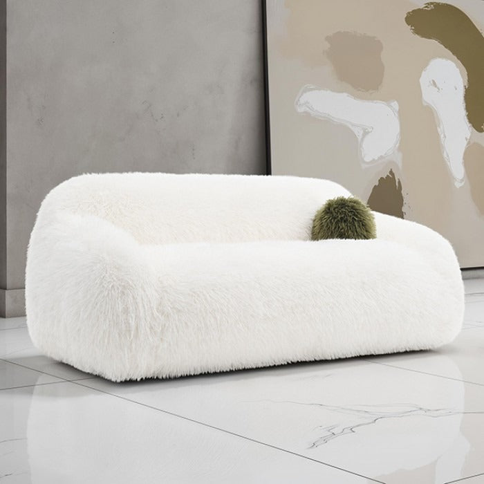 Dawna Fluffy Sofa - White