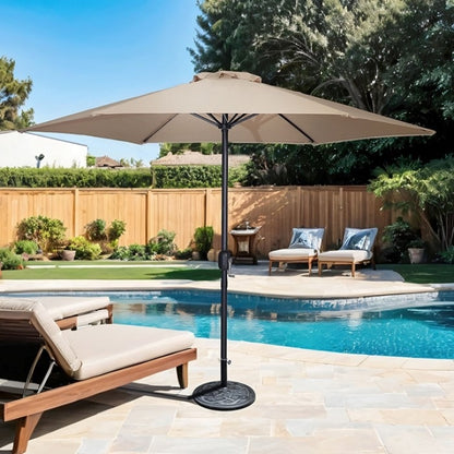 Lalia 9 Ft Outdoor Umbrella + 21" Round Base