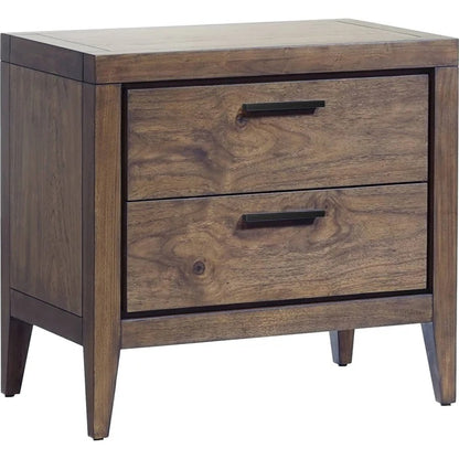 Boraca Two Drawer USB Charging Nightstand