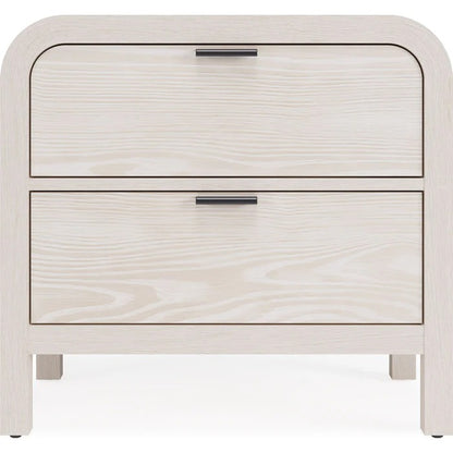 Drayke Two Drawer One Shelf USB-Charging Nightstand