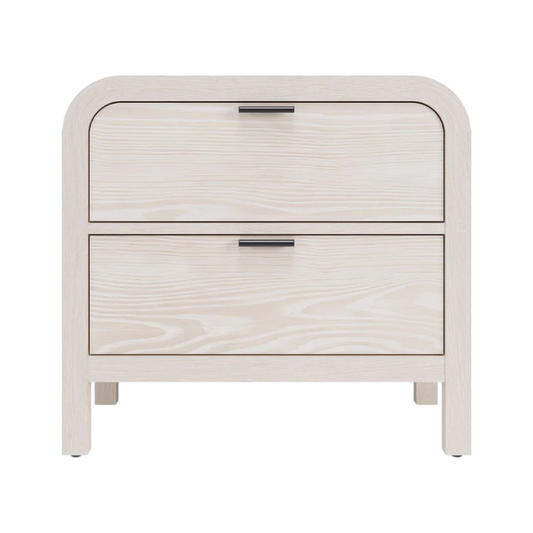 Drayke Two Drawer One Shelf USB-Charging Nightstand