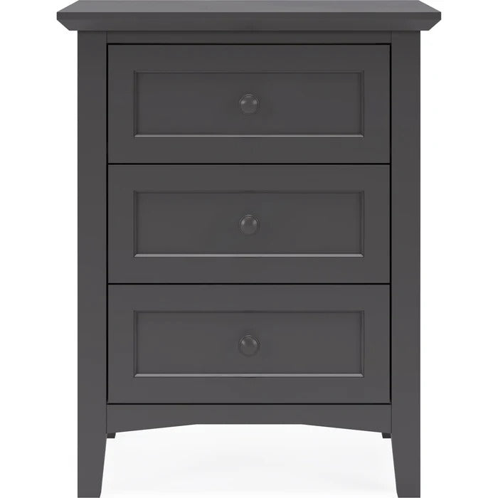 Graciela Three Drawer Nightstand