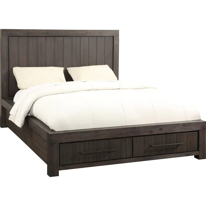 Heathton Two Drawer Wood Storage Bed