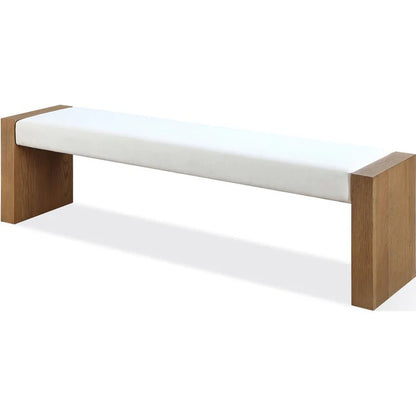 Ondine Slab Leg Upholstered Dining Bench