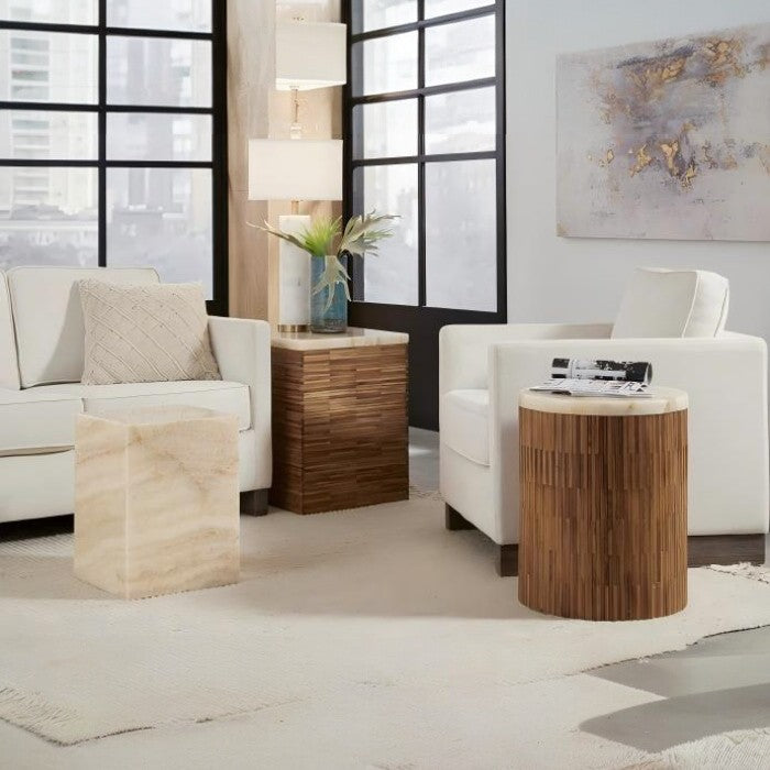 Ondine Square Onyx End Table