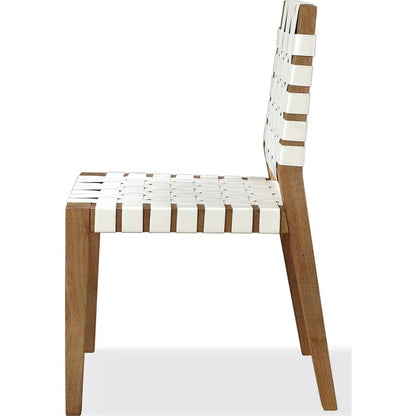 Ondine Woven Leather Dining Side Chair