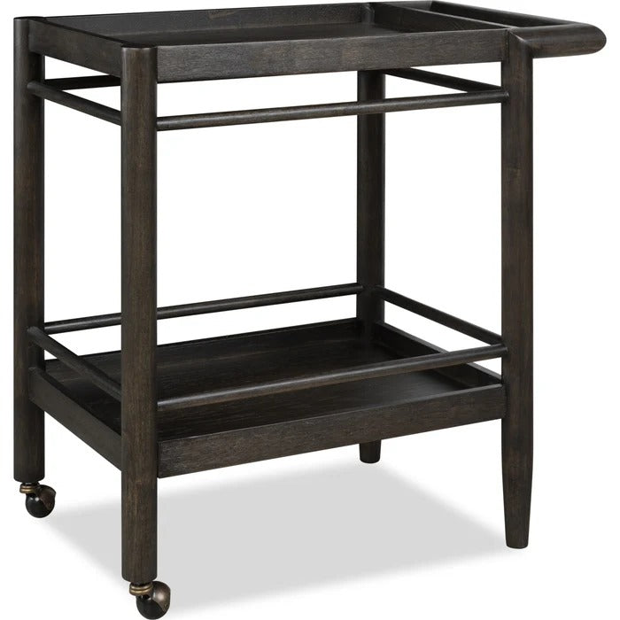 Rockford Two Shelf Rolling Bar Cart