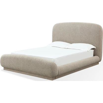 Tirinova Chenille Upholstered Platform Bed