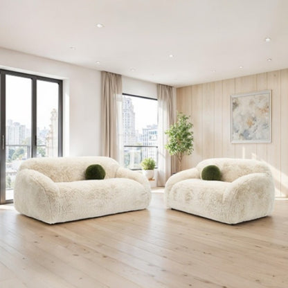 Dawna Fluffy Sofa - Beige