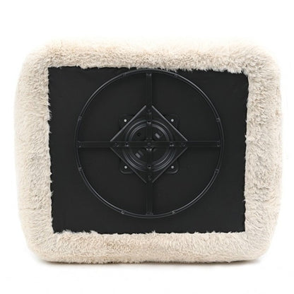 Dawna Fluffy Swivel Single Sofa - Beige