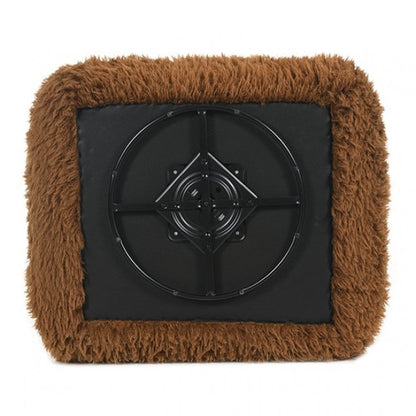 Dawna Fluffy Swivel Single Sofa - Brown