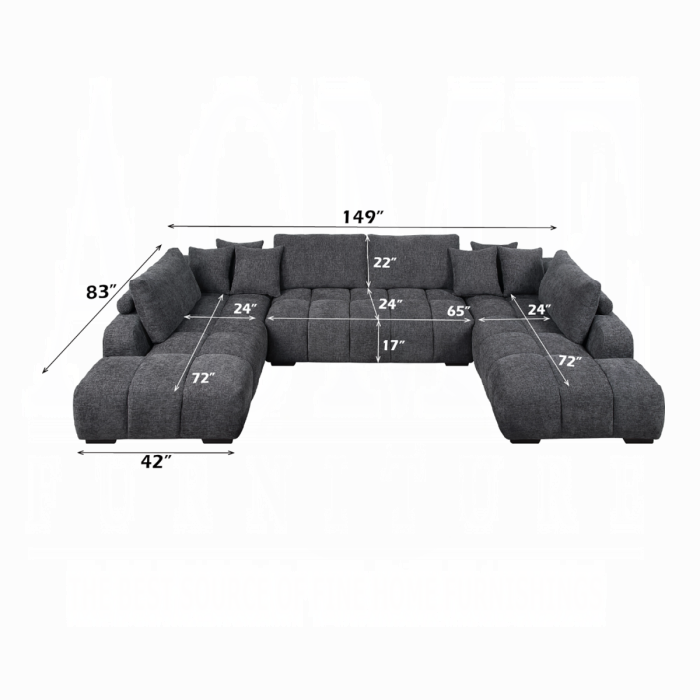 Chosan Sectional Sofa w/6 Pillows